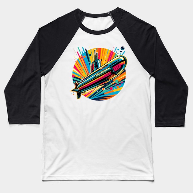 Submarine Baseball T-Shirt by Vehicles-Art